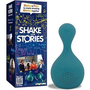 TOMY Games T73451 Shake your Stories, familiespel voor 2 en meer, gezelschapsspel voor volwassenen en kinderen vanaf 4, 5, 6 jaar, blauw