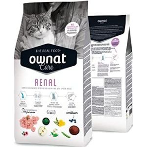 OWNAT Kattenvoer met nierproblemen kip en zalm (3 kg), ownat voor katten met urineproblemen, natuurlijke ingrediënten, glutenvrij, eiwitrijk voer