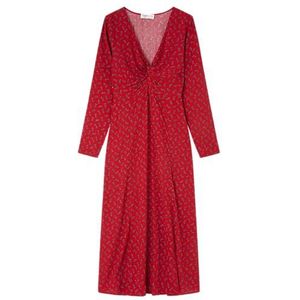 Springfield Vestido Largo Con Mangas Largas Y Abertura Frontal ""Culpables"" vrijetijdsjurk voor dames, Rood, M