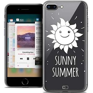 Caseink - Beschermhoes voor Apple iPhone 8 Plus (5,5 inch), kristalgel, HD, zomercollectie, zacht, ultradun, bedrukt in Frankrijk