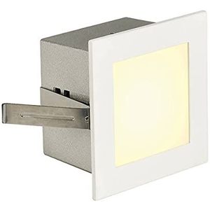 SLV 113262 Frame Basic/wand- en plafondverlichting voor binnen, led-spot, lamp, inbouwlamp, plafondprojector, 3000 K, 1 W, 40 lm, wit, aluminium, 1 W