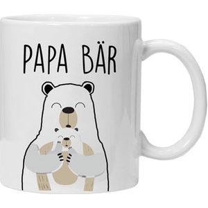 Mok met spreuk ""Papa Bear"", kerstcadeau, koffiemok, Vaderdag - verjaardagscadeau - beste cadeau voor papa - gezegde papa