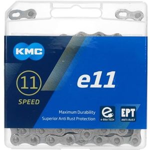 KMC e11 EPT elektrische fietsketting uniseks, donkerzilver, 136 Link
