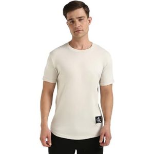 Calvin Klein Jeans Badge met omgekeerde mouwen J30j323482 gebreide tops S/S heren, Grijs (Moonbeam)