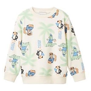 TOM TAILOR Sweat-shirt pour garçon avec imprimé, 35319 - Multicolore Vacation Friends, 128-134