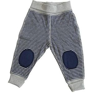 Leela Cotton Omkeerbare broek, marineblauw/gestreept, korte broek voor baby's, meisjes, jongens, uniseks, blauw - melange