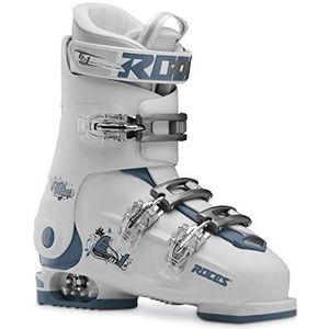 Roces Idea Free verstelbare skischoenen voor kinderen, wit/blauwgroen, maat 36-40
