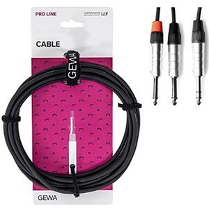 Gewa Y-kabel 6,3 mm stereo jack plug 2 x 6,3 mm mono jack plug 3m