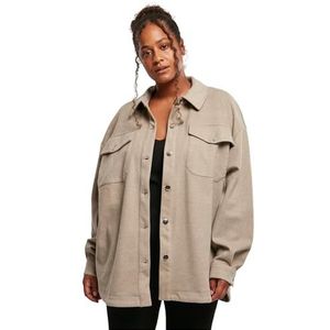 Urban Classics Damesjas met twee borstzakken en jaszakken, XS tot 5XL, Taupe