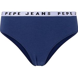 Pepe Jeans Solid Brazilian sous-vêtement de Style Bikini, Bleu (Dulwich Blue), S Femme
