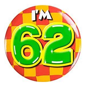 Paper Dreams Taste I'm 62 staal, 5,5 cm, rood/geel/groen