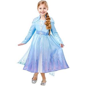 Rubie's Verkleedjurk Elsa Frozen Ii Blauw 2-delig Mt 128