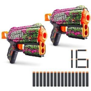 ZURU X-Shot Skins Flux - Zombie Stomper (2 + 16 darts) van ZURU, gemakkelijk te vullen, luchtdarttechnologie, zakspeelgoed, schuimspeelgoed voor kinderen, jongeren en volwassenen, verpakking