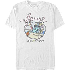 Disney Lilo & Stitch-Local Favorite Organic T-shirt met korte mouwen, wit, L, Weiss
