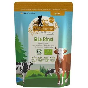 catz finefood Biologische kattenvoer rundvlees - N° 507 - nat voer voor katten - 12 x 85 g - zonder granen en toegevoegde suiker (1,02 kg)