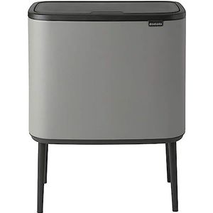 Brabantia Bo Touch Bin Prullenbak 36L - Kunststof Binnenemmer - Mineral Concrete Grey