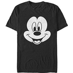 Disney Big Face Mickey Organic uniseks T-shirt met korte mouwen, zwart, L, SCHWARZ