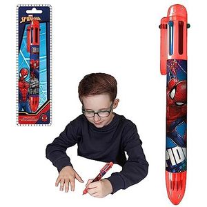 SRV Hub Spiderman kleurstift voor jongens, 6 gekleurde cadeaupennen voor kinderen, gelpen, feestbenodigdheden, prijzen voor kinderen, feestcadeaus voor kinderen vanaf 3 jaar
