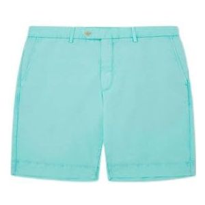 Hackett London Gestructureerde Shorts, linnen, voor heren, turquoisegroen, 32 W, Turkoois Groen