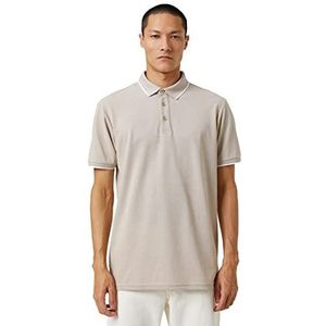 Koton Polo col boutonné pour homme Coupe ajustée, Beige (074), XXL