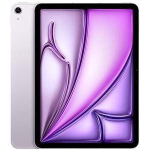 Apple iPad Air 11″ (M2): Liquid Retina-display, 512 GB, 12 MP horizontale frontcamera, 12 MP achtercamera, wifi 6E + 5G met eSIM, Touch ID, batterijduur van een dag, paars