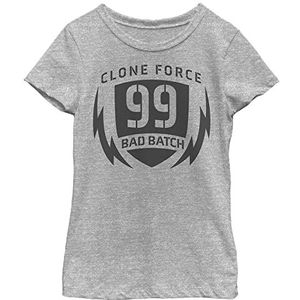 Star Wars T-shirt met korte mouwen voor meisjes, klassieke snit, grijs gemêleerd, XS, grijs.