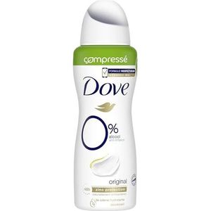Dove Deodorant voor dames, gecomprimeerd, 0% origineel, anti-irritatie, alcoholvrij, bescherming en verzorging, 48 uur (6 x 100 ml)