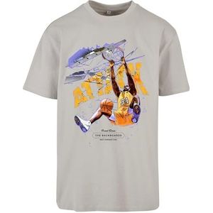 Mister Tee Attack Player T-shirt voor heren, oversized, lichtgewicht, XS, Lightasphalt
