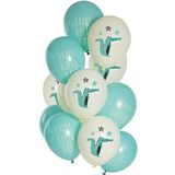 Folat 25133 latex ballonnen 33 cm krokodil blauw 12 stuks