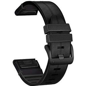 YOOSIDE Bandje voor Garmin Fenix 5 / Fenix 6 / Fenix 7, echt leer+siliconen reserveband, zweetbestendig, QuickFit 22 mm, horlogeband voor Garmin EPIX 2, Approach