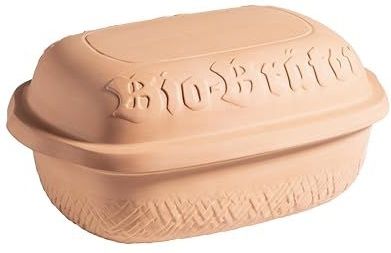 MÄSER 934115 Biologische terracotta stoofpan met deksel, inhoud ca. 4,5 l, keramische pan voor zacht en vetvrij stomen, als Romeinse pan (braadpan) voor