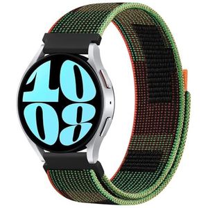 Mugust Bracelet en nylon boucle pour Galaxy Watch 4/5/6 44/40 mm, Watch 5 Pro 45 mm, 6 Classic 47/43 mm, 4 Classic 46/42 mm, bracelet en nylon à dégagement rapide pour homme Vrouwen