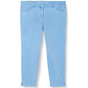 Gerry Weber BEST4ME 5-pocket-jeans voor dames, korte pasvorm, 5-pocket, effen, gewassen effect, lengte 7/8, hemelsblauw, 50, Hemelsblauw