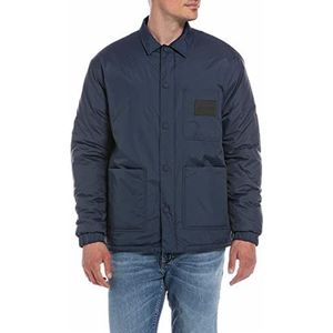 Replay heren nylon jas, Blauw 085