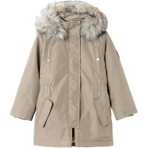 NAME IT Nkfmilla Parka Jacket Long Noos jas voor meisjes, Beige
