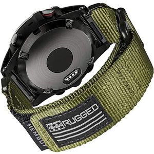 Horlogebandje, compatibel met Garmin-bandje, zeer robuust nylon sportbandje met geweven gesp, voor Fenix /Forerunner/Vivoactive/Approach/MARQ/quatix/D2-series, robuust reservebandje, voor heren