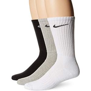 Nike Heren|Dames Sokken Sx4508 001, Grijs/Zwart/Wit, X-Large