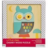 Petit Collage - Chunky Wooden Tray Owl puzzel, PTC318, meerkleurig