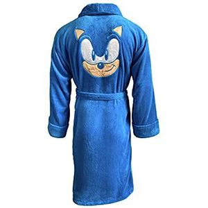 Groovy Uk Sonic Fleece badjas met riem, Eén maat, Blauw