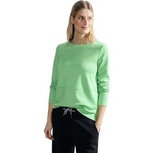 Cecil B320861 Gestreept T-shirt met lange mouwen voor dames, Celery Green