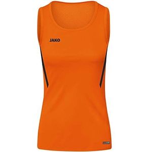 JAKO Challenge tanktop voor dames, Neon Oranje/Zwart