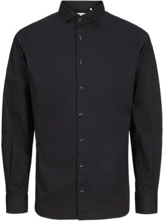 JACK & JONES Jprblajaxon Stretch T-Shirt L/S Noos Herenshirt met lange mouwen, zwart.