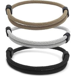 cxxtkcxxlc Zeiltouw armband, handgemaakte surfer armband, verstelbare paracord armband voor mannen en vrouwen, gevlochten armband waterbestendig, normaal, geen edelsteen, nylon touw, Geen edelsteen