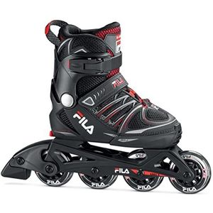 FILA SKATES X-One Inlineskates voor kinderen, uniseks, zwart, rood, maat 38