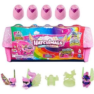 HATCHIMALS - Set van 10 familie Avontuur - doos eieren met 10 Hatchimals figuren om te verzamelen - eenvoudig transport - thema familie wolven biker - speelgoed voor kinderen vanaf 5 jaar