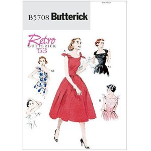 Butterick Patterns The mccall Pattern Company b5708 patroon voor jurk, maten 42 / 44 / 46 / 48 / 50, wit