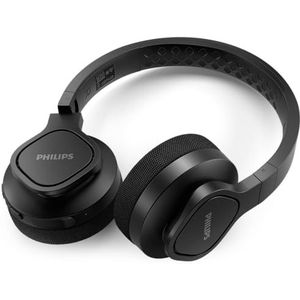 Philips A4216BK/00 On-Ear-Sport-Koptelefoon Wireless (35 Uur Afspeeltijd, IP55-bescherming tegen Stof/Water, Verkoelende Oorschelpen, Wasbare Oorkussens) Zwart - 2021/2022 Model