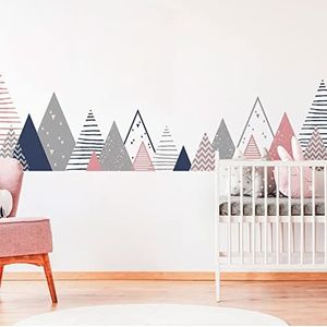 Muurstickers kinderen decoratie babykamer muurstickers Scandinavische muursticker reuzenbergen Scandinavische Armonika H60 x B 100 cm