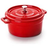 IBILI 725913R Mini-kookpan, rond, aluminium, rood, 13 cm