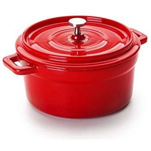 IBILI 725913R Mini-kookpan, rond, aluminium, rood, 13 cm